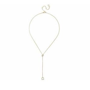 Lauren Ralph Lauren Gold Pave Crystal Stirrup Pendant New Necklace